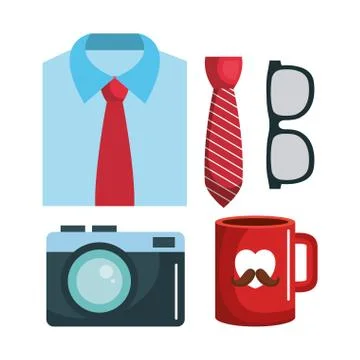 Objects for men set 스톡 일러스트