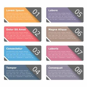 Objects with Numbers 스톡 일러스트