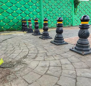 Objects on pedestrians Stock Photos