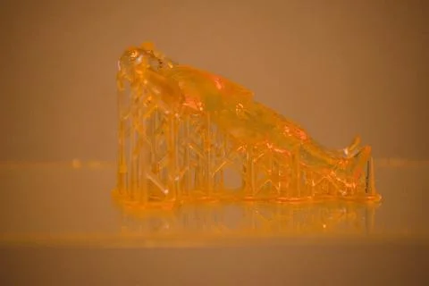 Objects photopolymer printed on a 3d printer. Stock Illustration