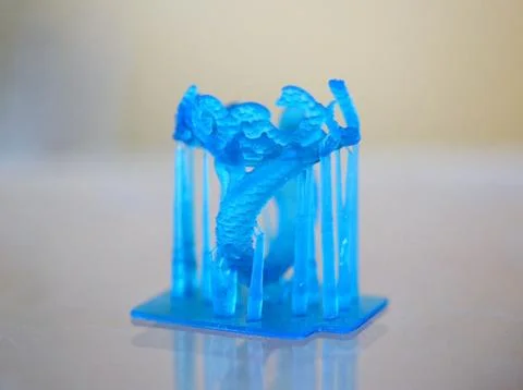 Objects photopolymer printed on a 3d printer. Foto stock