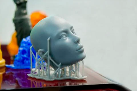 Objects photopolymer printed on a 3d printer. Stockfoto's