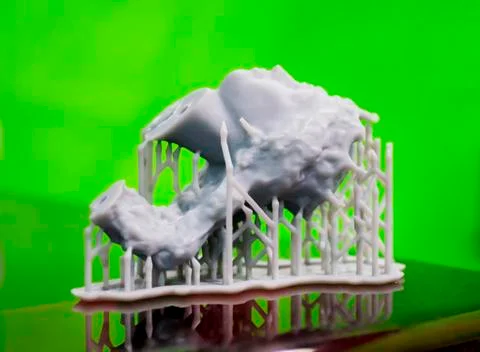 Objects photopolymer printed on a 3d printer. Stock Photos