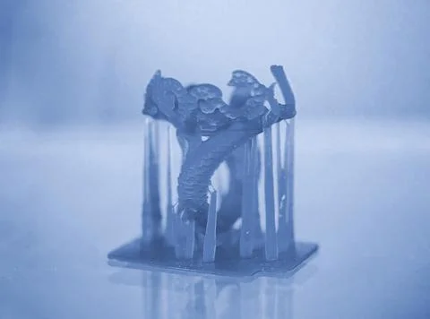 Objects photopolymer printed on a 3d printer. Foto stock