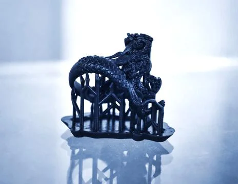 Objects photopolymer printed on a 3d printer. Foto stock