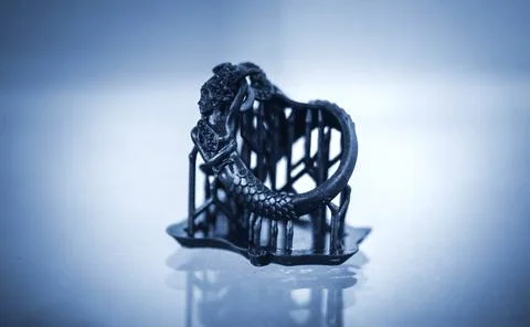 Objects photopolymer printed on a 3d printer. Foto stock