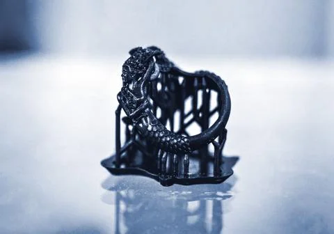 Objects photopolymer printed on a 3d printer. Stock Photos