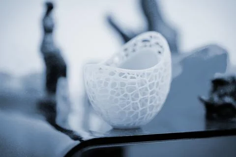 Objects photopolymer printed on a 3d printer. Foto stock