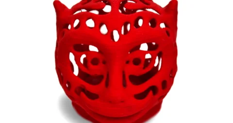Objects printed by 3d printer Isolated on white background Stock Footage 149410561