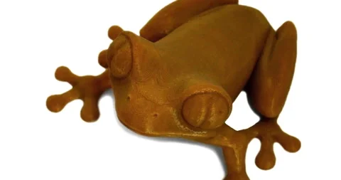 Objects printed by 3d printer Isolated on white background. Stock Footage 149459505