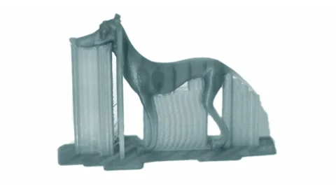 Objects printed by 3d printer Isolated on white background Stock Footage 151880013