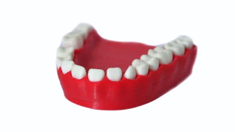 Objects printed by 3d printer Isolated on white background. Stock Footage 151932312
