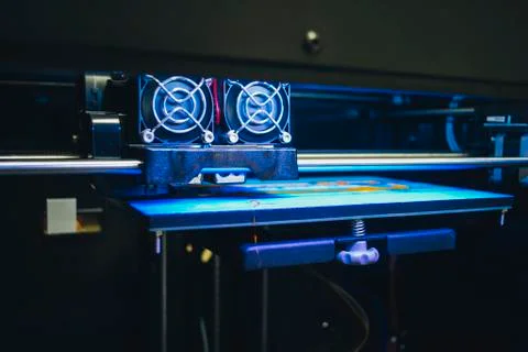 Objects printed by 3d printer. Foto stock
