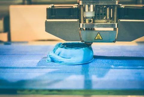 Objects printed by 3d printer. Stock Photos