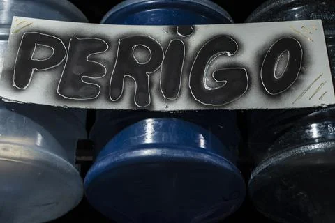 Objects of the ready stage of a theater show on the black background. Foto stock