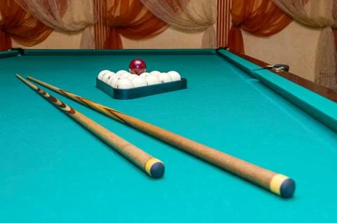 Objects For Russian Billiards 스톡 사진