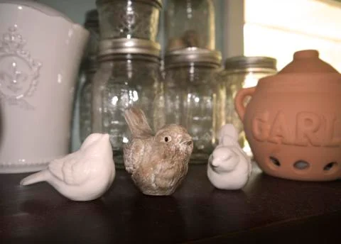 Objects on shelf Stock Photos