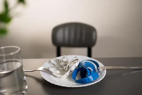Objects symbolizing rejection and eating disorders Stock Photos