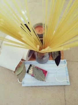 Objects useful in emergency situations such as natural disasters. Stock Photos