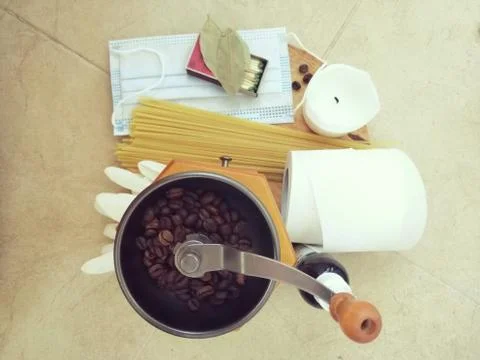 Objects useful in emergency situations such as natural disasters. Stock Photos