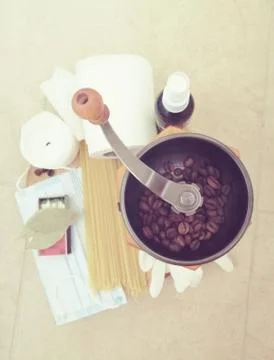 Objects useful in emergency situations such as natural disasters. Stock Photos