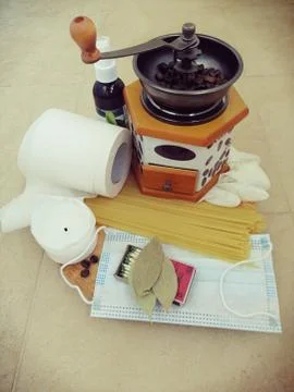 Objects useful in emergency situations such as natural disasters. Stock Photos