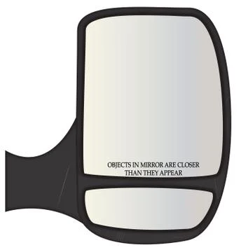 Objects In Van Side Mirror Closer Stock Illustration