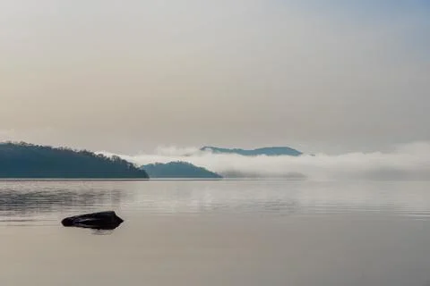 Objects on water Loch Lomond Foto stock