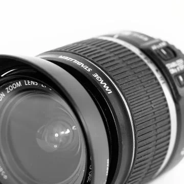 Objektiv mit IMAGE STABILIZER Stock Photos