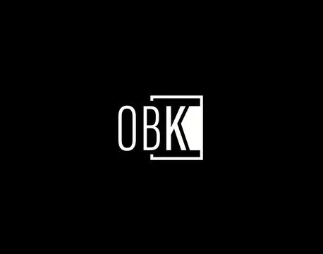 OBK Logo and Graphics Design, Modern and Sleek Vector Art and Icons isolate.. Stock Illustration