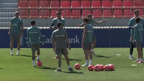 Oblak continues his individual training programme ahead of Girona clash, Madrid, Stock Footage 310001556