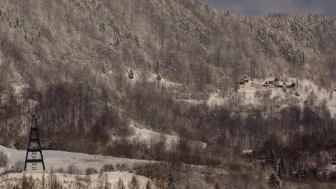 Oblaz in winter. Stock Footage 83304602