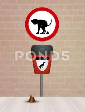 Obligation to collect dog poop Stock Illustration