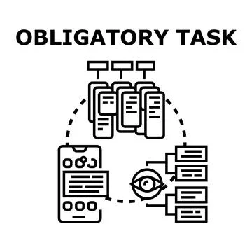 Obligatory task management and control concept Stock Illustration