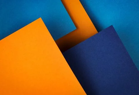 Oblique abstract composition with colored papers 库存照片