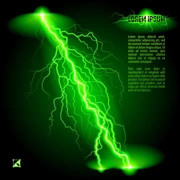 Oblique lightning line Stock Illustration