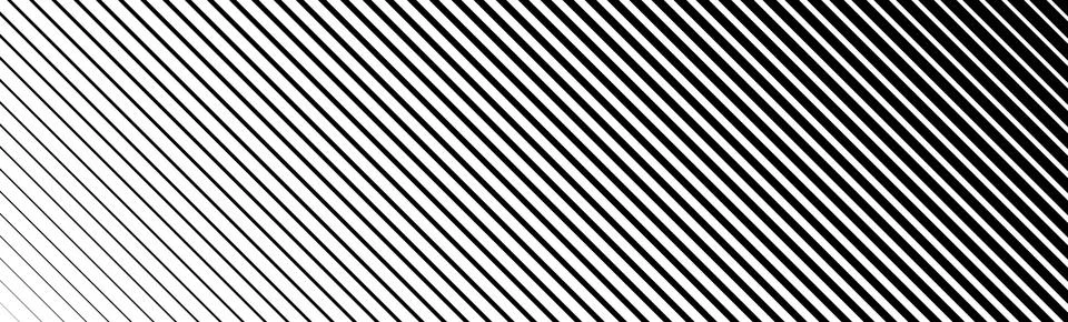 Oblique line halftone gradient texture. Fading diagonal stripe gradation Illustrazione stock