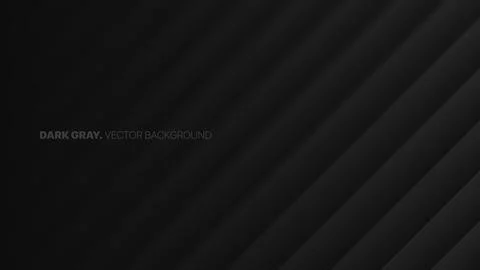 Oblique Lines 3D Vector Blurred Effect Dark Gray Abstract Background Stock Illustration