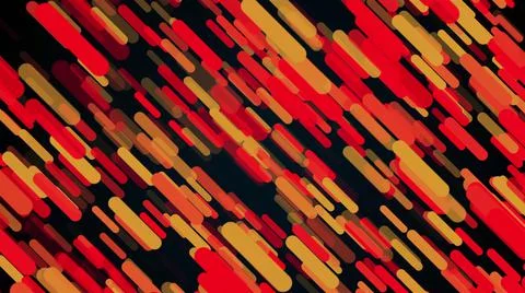 Oblique rain of glowing straight lines in the dark space, 3d rendering computer Stock Illustration