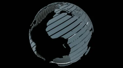Oblique Stripes Globe Stock Footage 11248886