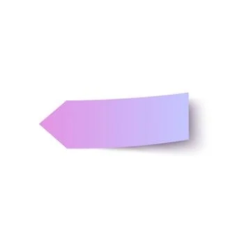 Oblong gradient color arrow-shaped sticker with peeling off edge realistic style Ilustración de archivo