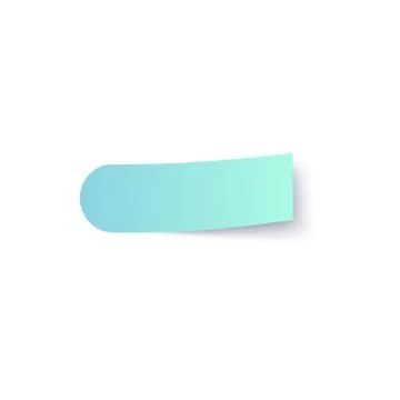 Oblong gradient color sticker with rectangular and round edge realistic style Stock Illustration