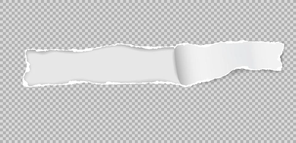 Oblong hole composition in squared paper with torn edges and soft shadow is on Stock Illustration