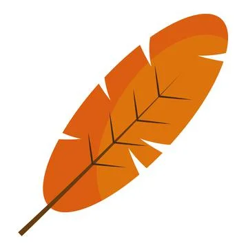 Oblong leaf plant style flat Stock Illustration