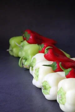 Oblong peppers Stock Photos