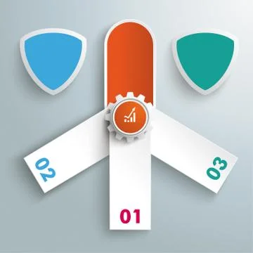 Oblong round banner 3 options piad Ilustración de archivo