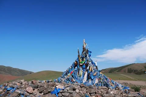 Obo in West Mongolia Stock Photos