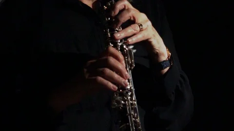 Oboe Player Close Up Stock Footage 111937071