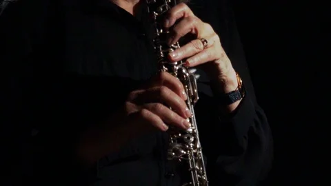 Oboe Player Close Up Stock-Footage 111938071
