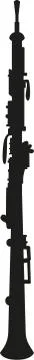 Oboe silhouette Stock Illustration